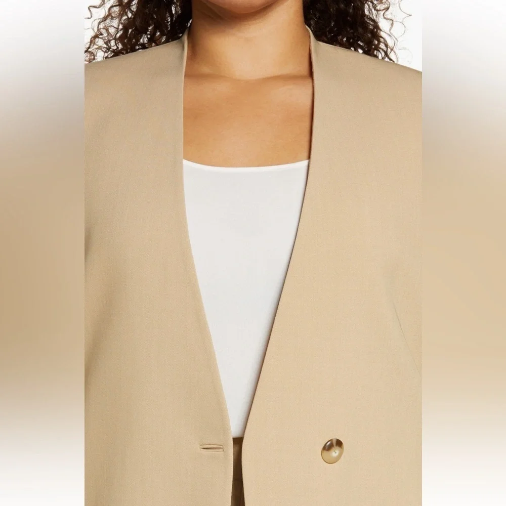 Vince Plus Size Tan Blazer - Picture 5 of 9